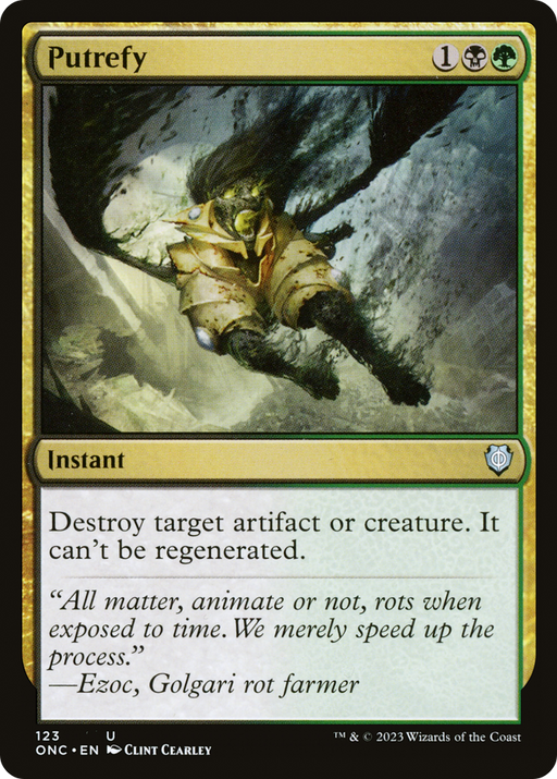 Putrefy (ONC-123) [Phyrexia: All Will Be One Commander] MTG Single Wizards of the Coast