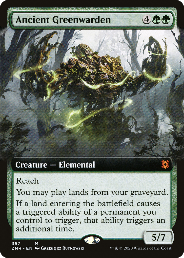 Ancient Greenwarden (ZNR-357) [Zendikar Rising] (Extended Art) MTG Single Wizards of the Coast