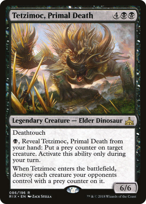 Tetzimoc, Primal Death (RIX-086) [Rivals of Ixalan] MTG Single Wizards of the Coast