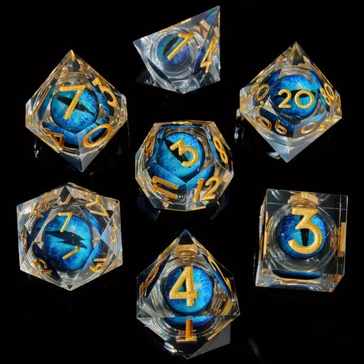 Seriously Good Dice: Dragon's Eye 7 Die Set "Invisible Dragon" Dice & Gaming Accessories Taps Imports
