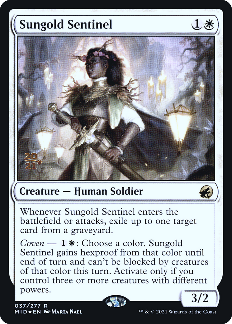 Sungold Sentinel (PRE-037) [Innistrad: Midnight Hunt Promos] Foil MTG Single Wizards of the Coast