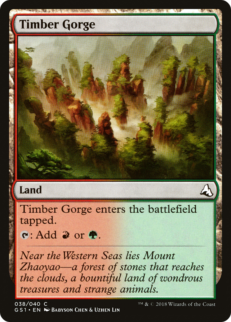 Timber Gorge (GS1-038) [Misc] Global Series Jiang Yanggu & Mu Yanling MTG Single Wizards of the Coast
