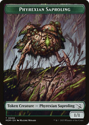 Treasure (20) // Phyrexian Saproling Double-Sided Token [Tokens] March of the Machine Tokens MTG Single Magic: The Gathering