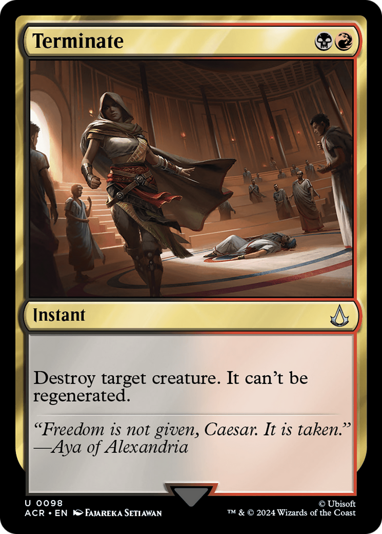 Terminate (ACR-098) [Assassin's Creed] Foil MTG Single Wizards of the Coast