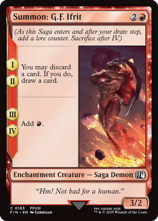 Summon: G.F. Ifrit (FIN-163) [FINAL FANTASY] MTG Single Wizards of the Coast