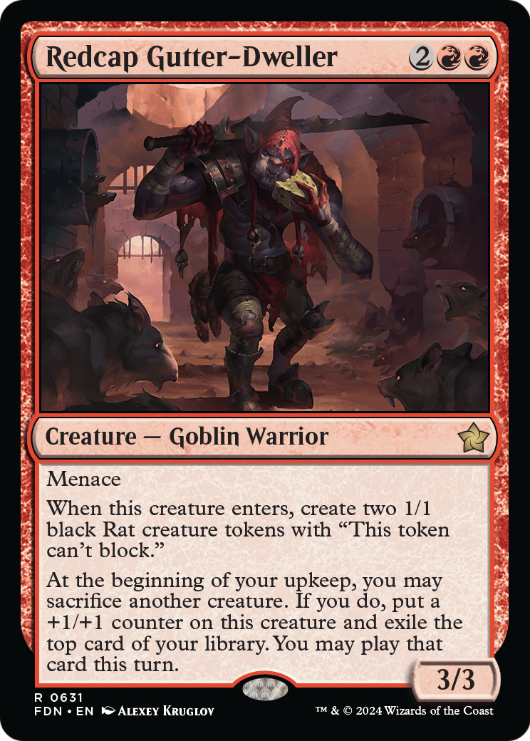 Redcap Gutter-Dweller (FDN-631) [Foundations] MTG Single Wizards of the Coast