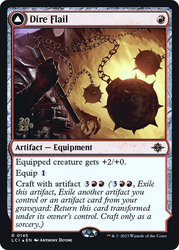 Dire Flail (PRE-145) [The Lost Caverns of Ixalan Promos] Foil MTG Single Wizards of the Coast