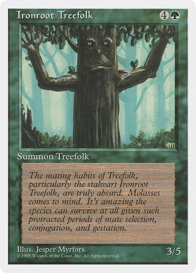 Ironroot Treefolk (4ED-) [Fourth Edition] MTG Single Wizards of the Coast