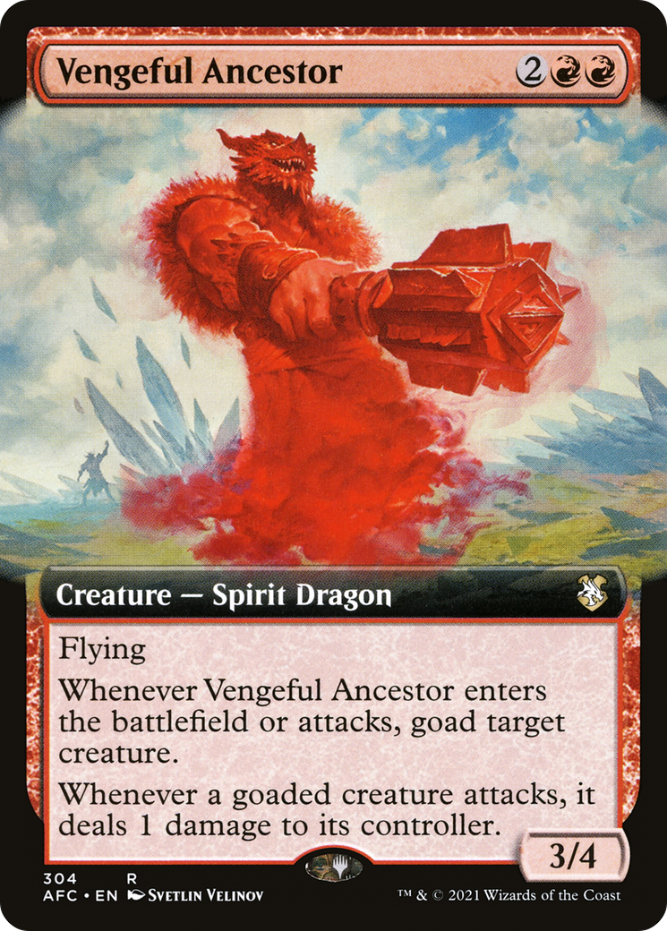 Vengeful Ancestor (AFC-304) [Forgotten Realms Commander] (Extended Art) MTG Single Wizards of the Coast