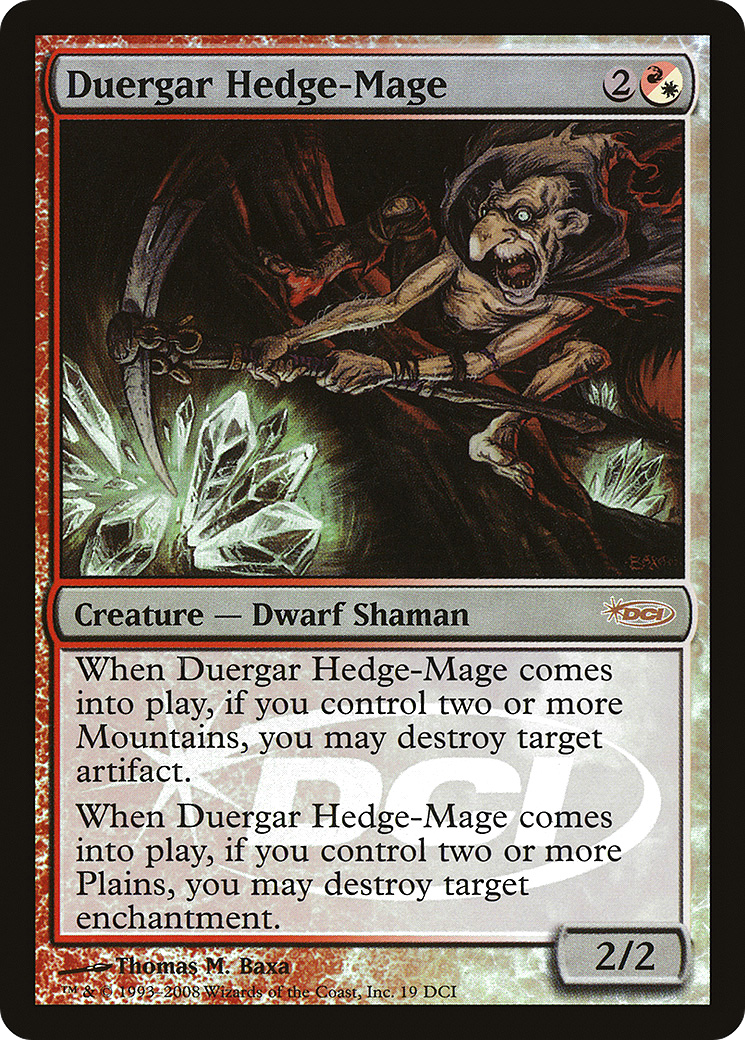 Duergar Hedge-Mage (WPN-019) [Misc] DCI Promos Foil MTG Single Wizards of the Coast