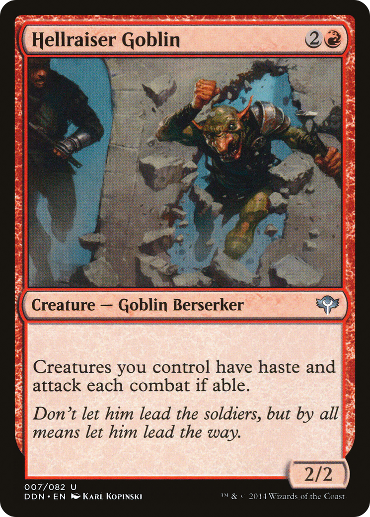 Hellraiser Goblin (DDN-007) [Misc] Duel Decks: Speed vs. Cunning MTG Single Wizards of the Coast