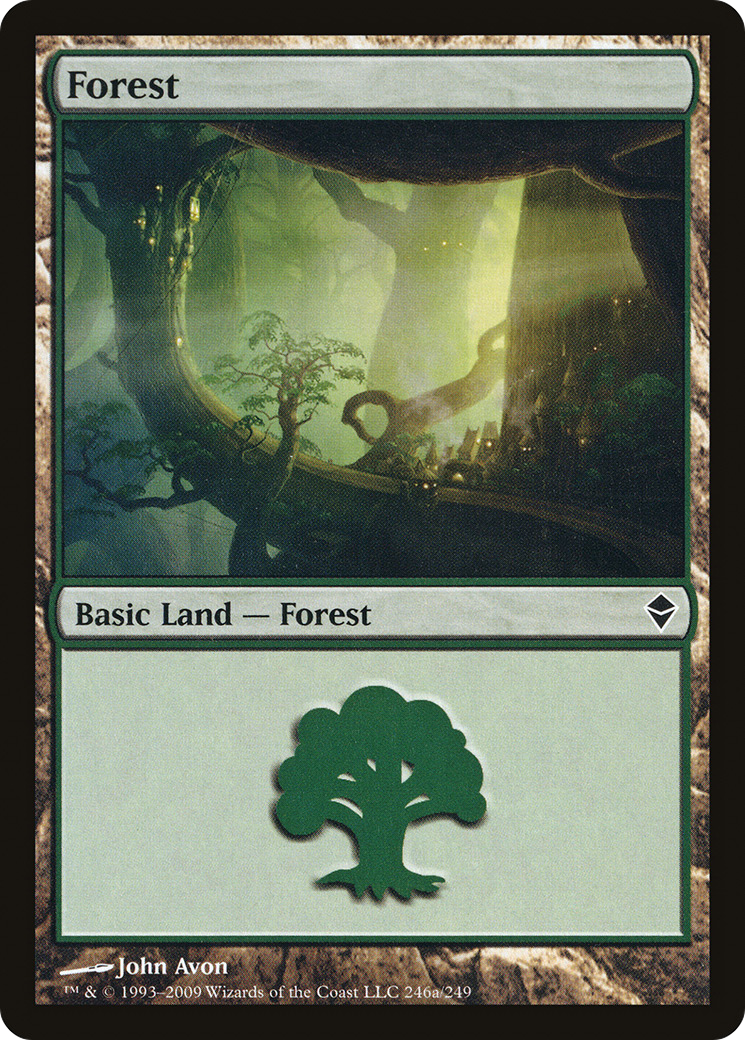 Forest (246a) (ZEN-246A) [Zendikar] MTG Single Wizards of the Coast