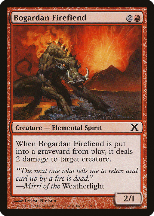 Bogardan Firefiend (10E-193) [Tenth Edition] MTG Single Wizards of the Coast