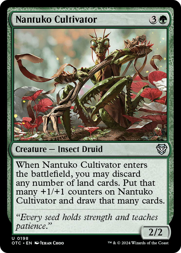 Nantuko Cultivator (OTC-198) [Outlaws of Thunder Junction Commander] MTG Single Wizards of the Coast