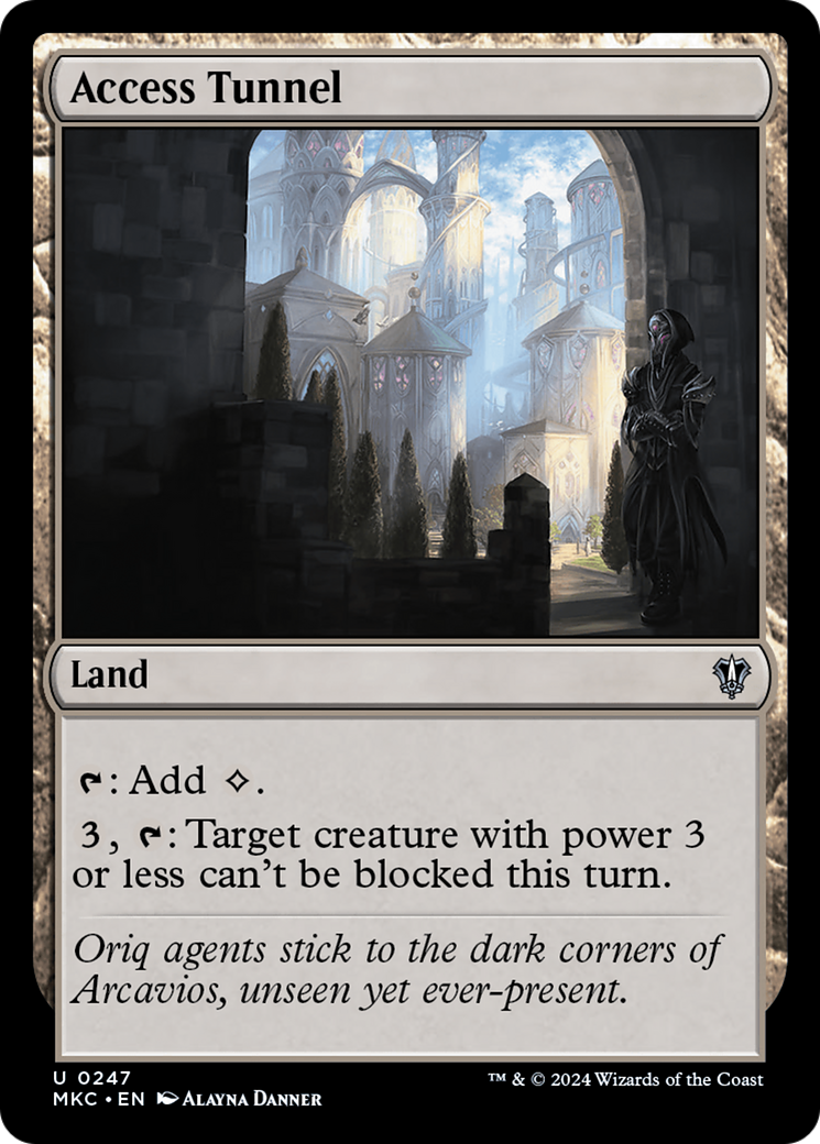 Access Tunnel (MKC-247) [Murders at Karlov Manor Commander] MTG Single Wizards of the Coast