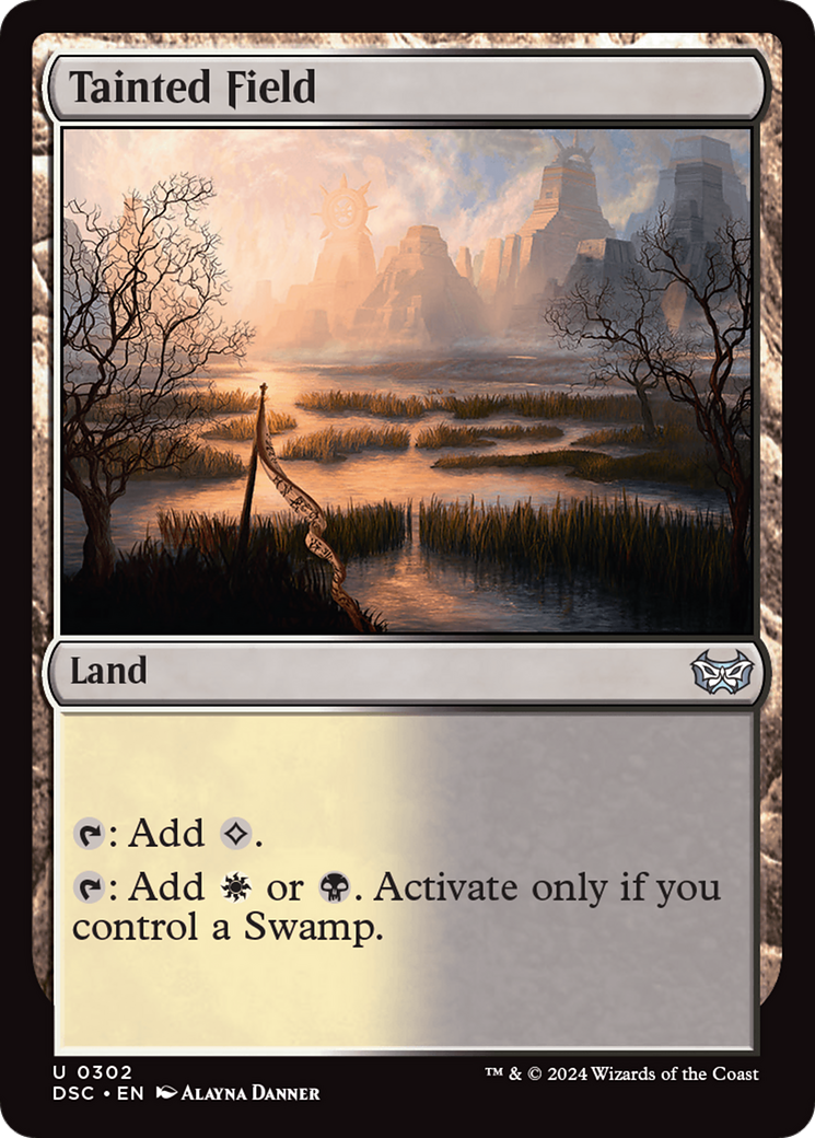 Tainted Field (DSC-302) [Duskmourn: House of Horror Commander] MTG Single Wizards of the Coast