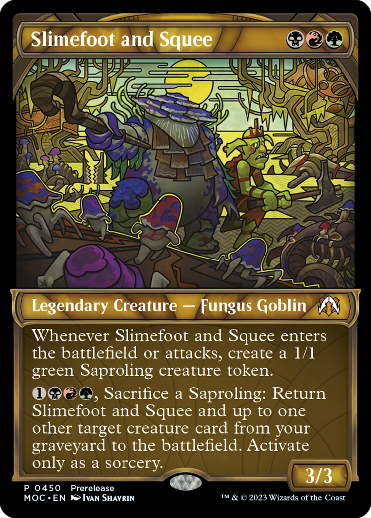 Slimefoot and Squee (PRE-450) [March of the Machine Commander] (Showcase) MTG Single Wizards of the Coast