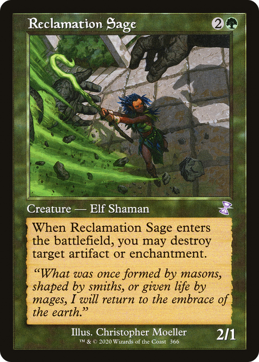 Reclamation Sage (TSR-366) [Time Spiral Remastered] MTG Single Wizards of the Coast