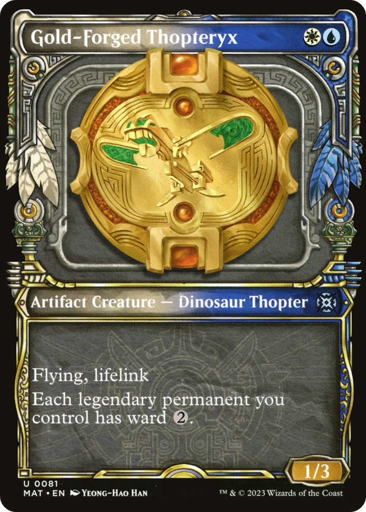 Gold-Forged Thopteryx (MAT-081) [March of the Machine: The Aftermath] (Showcase) MTG Single Wizards of the Coast