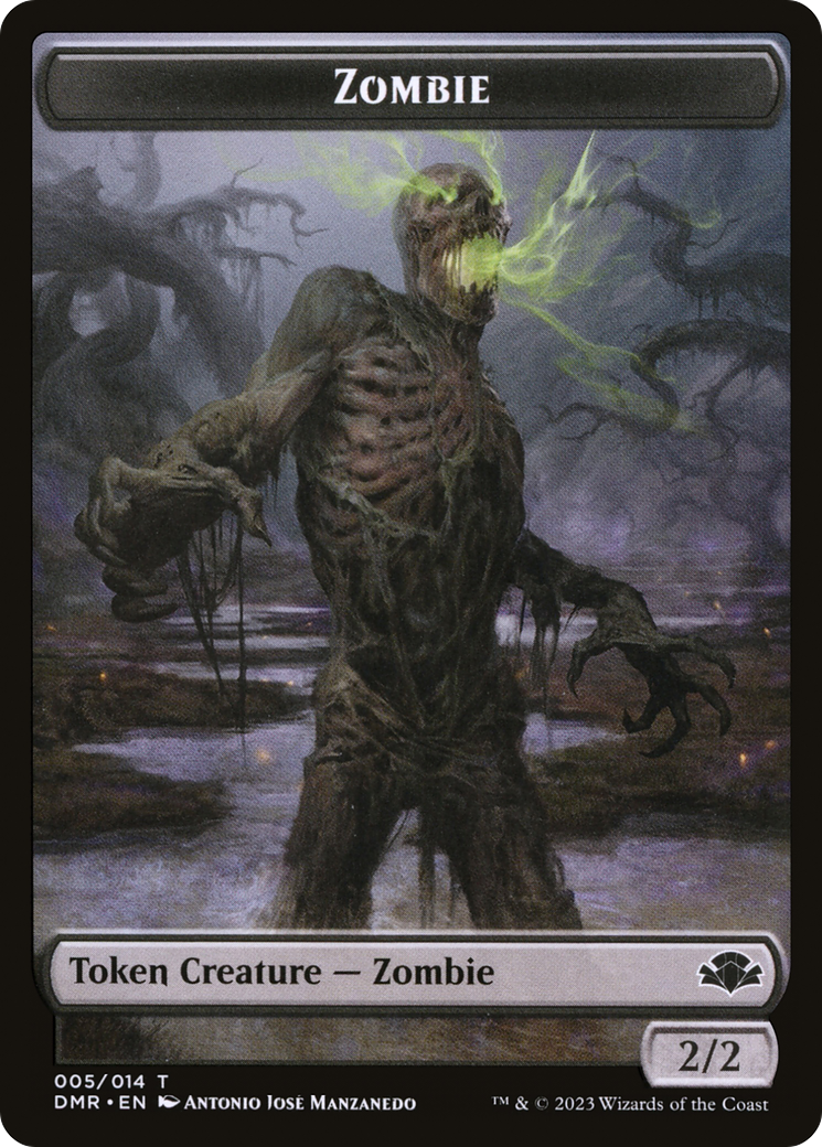 Zombie (TDMR-005) [Tokens] Dominaria Remastered Tokens Foil MTG Single Wizards of the Coast