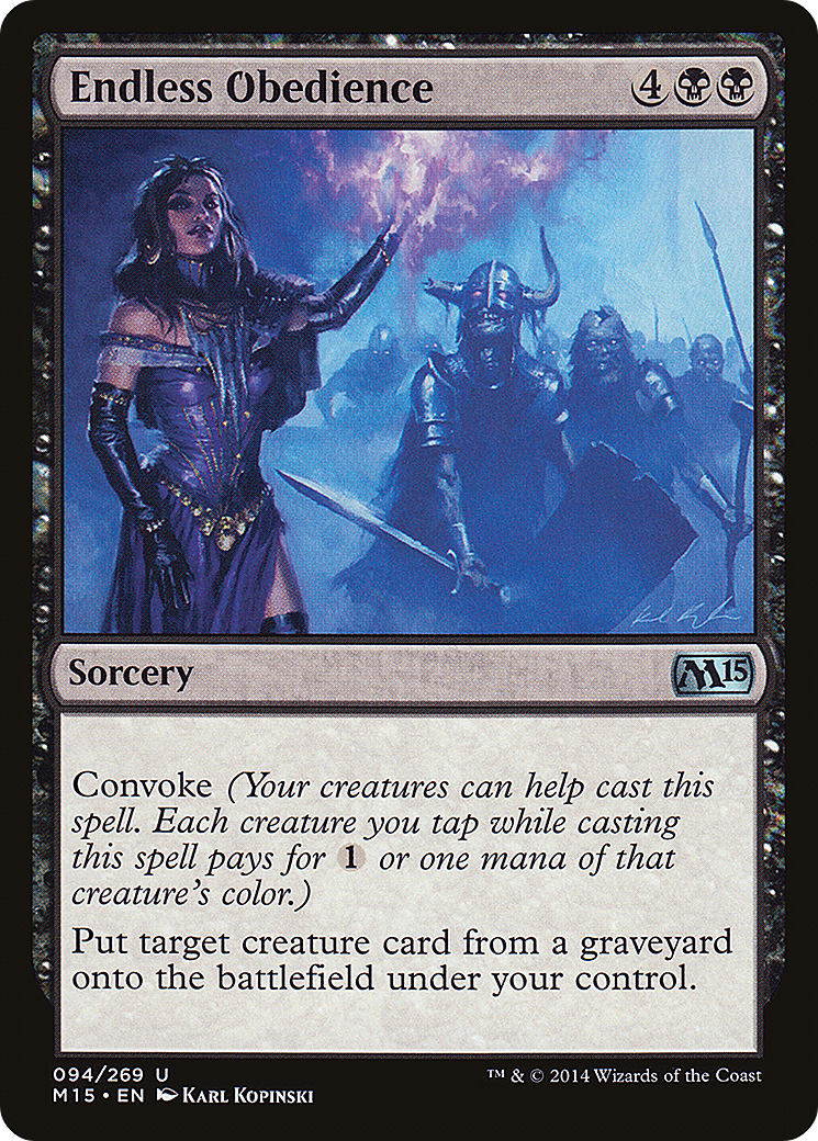 Endless Obedience (M15-094) [Magic 2015] MTG Single Wizards of the Coast