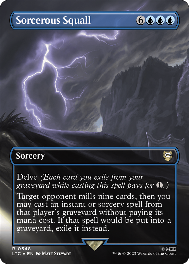 Sorcerous Squall (LTC-548) [Tales of Middle-earth Commander] (Borderless) Foil MTG Single Wizards of the Coast