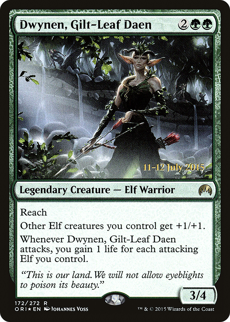 Dwynen, Gilt-Leaf Daen (PRE-172) [Magic Origins Promos] Foil MTG Single Wizards of the Coast