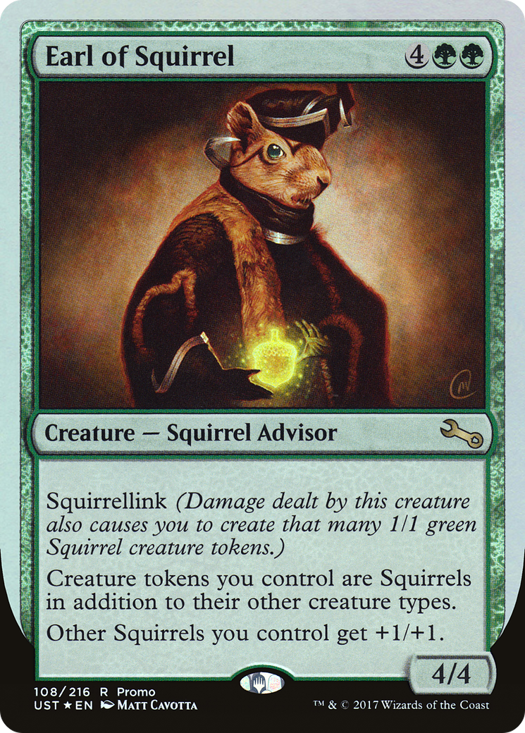 Earl of Squirrel (Draft Weekend) (LARP-108) [Unstable Promos] Foil MTG Single Wizards of the Coast