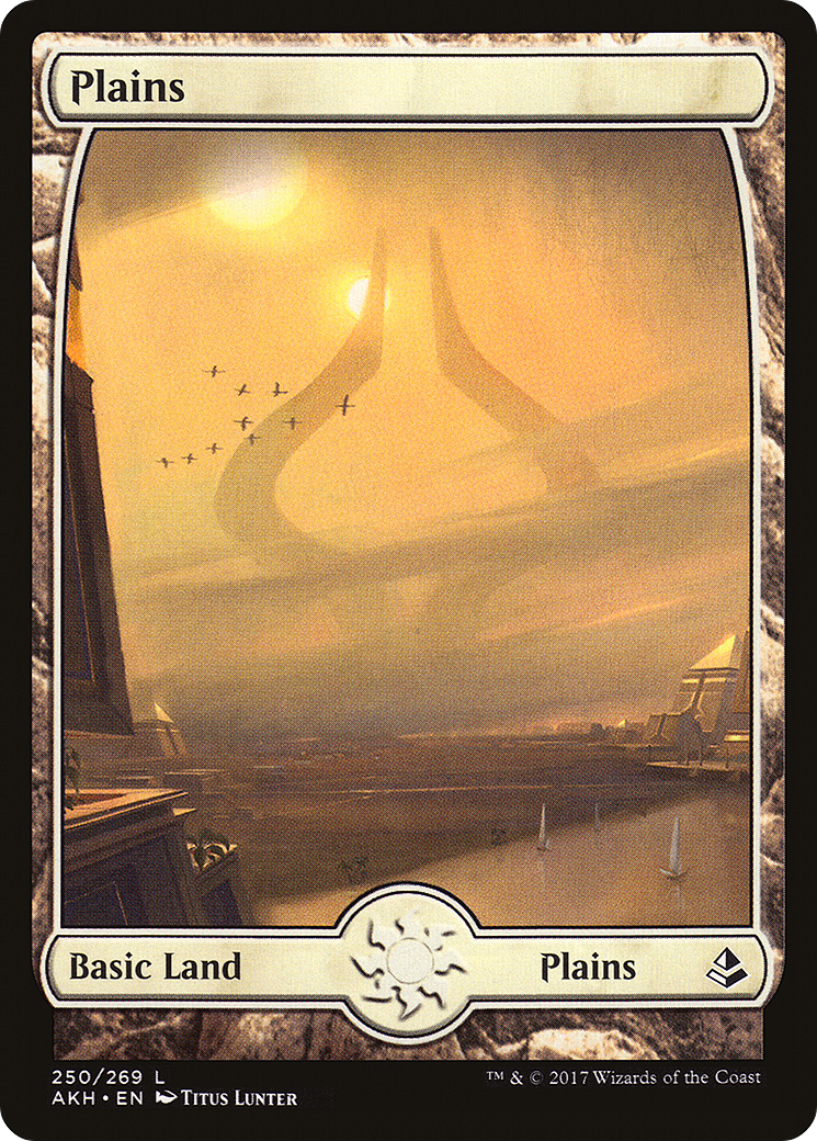 Plains (250) - Full Art (AKH-250) [Amonkhet] Foil MTG Single Wizards of the Coast