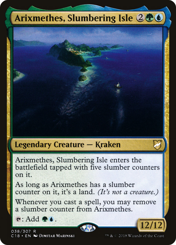 Arixmethes, Slumbering Isle (C18-038) [Commander 2018] MTG Single Wizards of the Coast