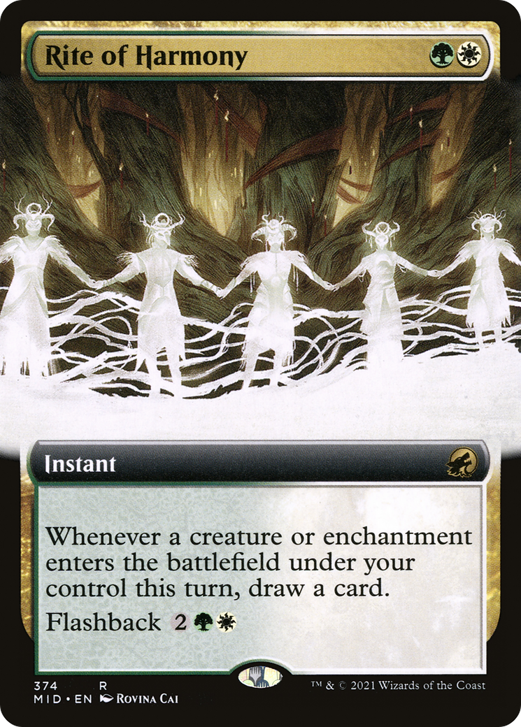 Rite of Harmony (MID-374) [Innistrad: Midnight Hunt] (Extended Art) Foil MTG Single Wizards of the Coast