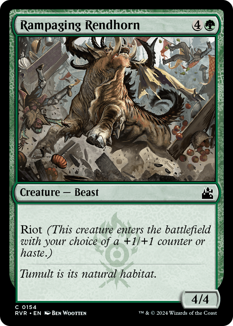 Rampaging Rendhorn (RVR-154) [Ravnica Remastered] MTG Single Wizards of the Coast