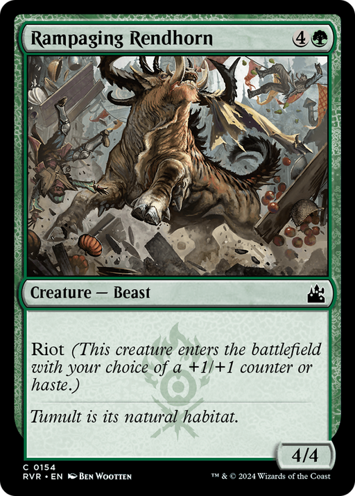 Rampaging Rendhorn (RVR-154) [Ravnica Remastered] MTG Single Wizards of the Coast