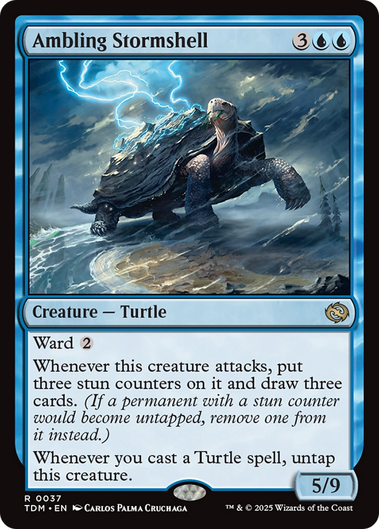 Ambling Stormshell (TDM-037) [Tarkir: Dragonstorm] Foil MTG Single Wizards of the Coast