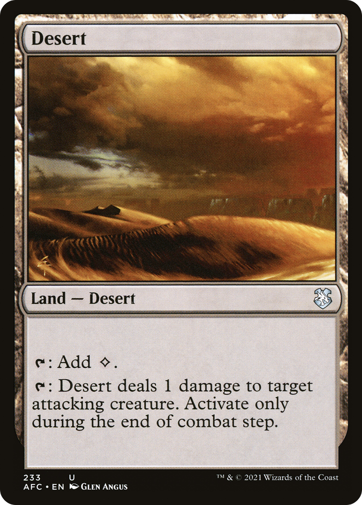 Desert (AFC-233) [Forgotten Realms Commander] MTG Single Wizards of the Coast