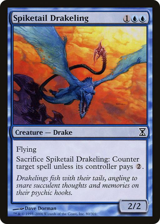 Spiketail Drakeling (TSP-080) [Time Spiral] Foil MTG Single Wizards of the Coast
