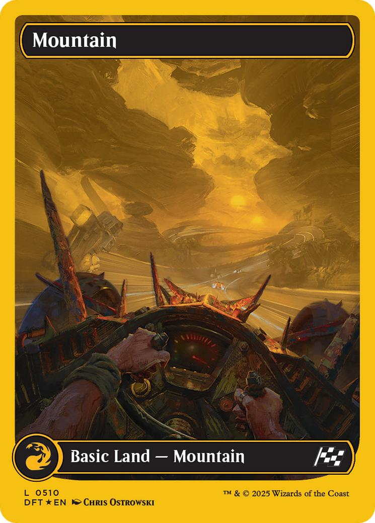 Mountain (0510) (First-Place Foil) (DFT-510) [Aetherdrift] Foil MTG Single Wizards of the Coast