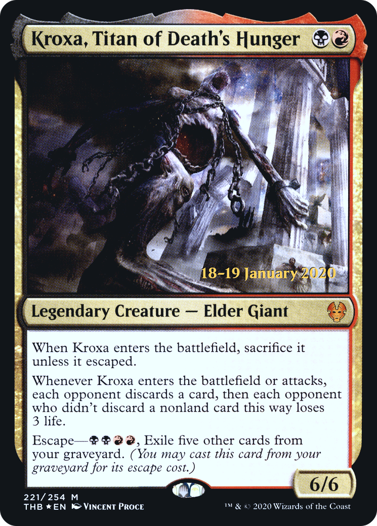 Kroxa, Titan of Death's Hunger (PRE-221) [Theros Beyond Death Promos] Foil MTG Single Wizards of the Coast