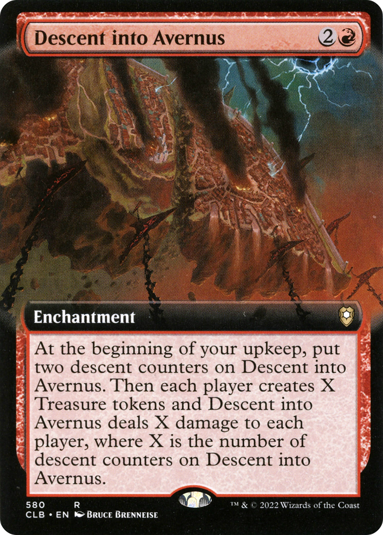 Descent into Avernus (CLB-580) [Commander Legends: Battle for Baldur's Gate] (Extended Art) MTG Single Wizards of the Coast