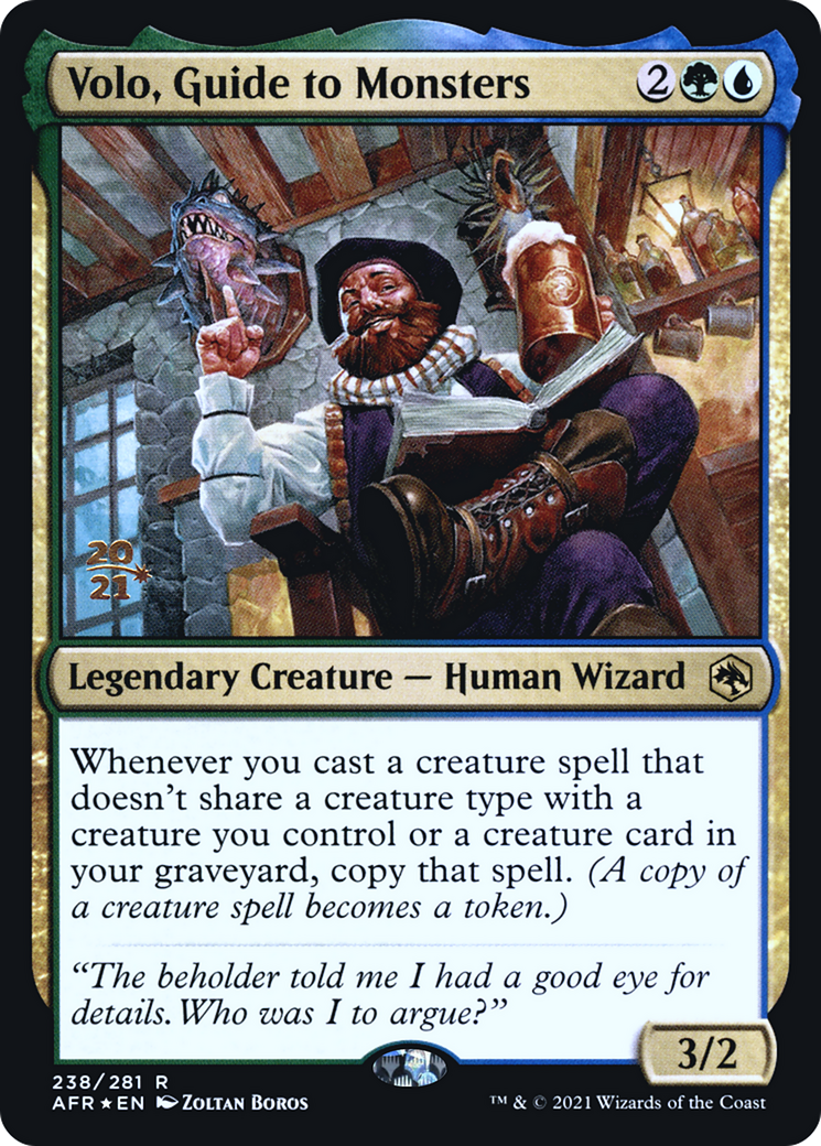 Volo, Guide to Monsters (PRE-238) [Adventures in the Forgotten Realms Promos] Foil MTG Single Wizards of the Coast