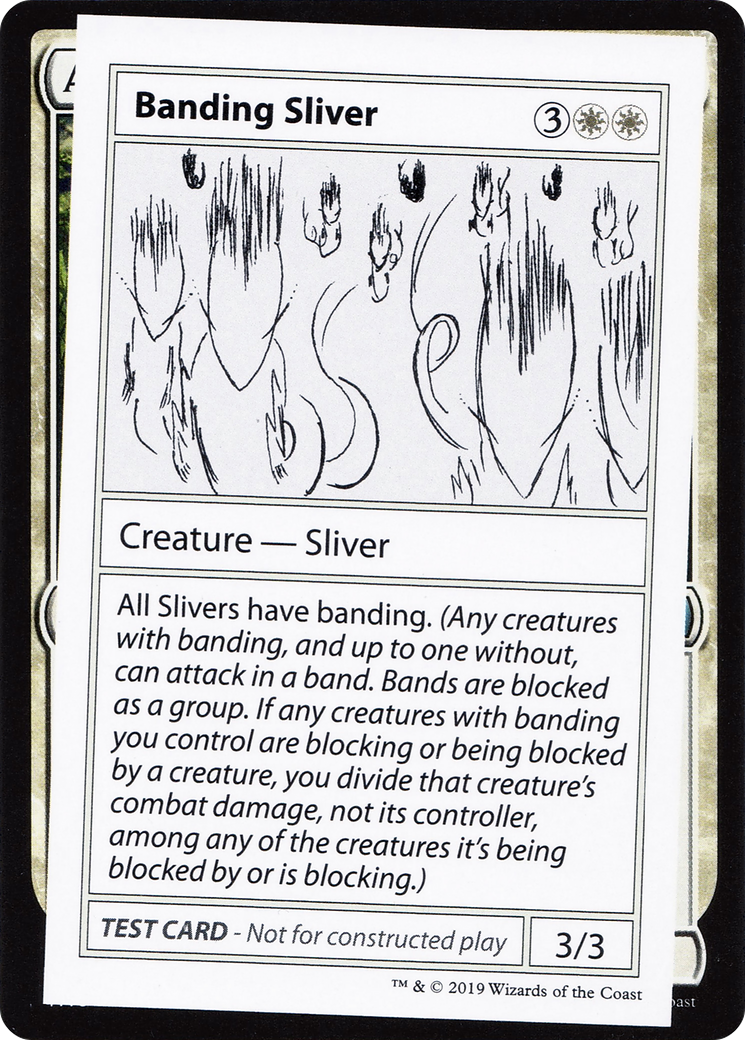 Banding Sliver (No PW Symbol) (CMB1-) [Mystery Booster] Playtest Cards 2021 MTG Single Wizards of the Coast
