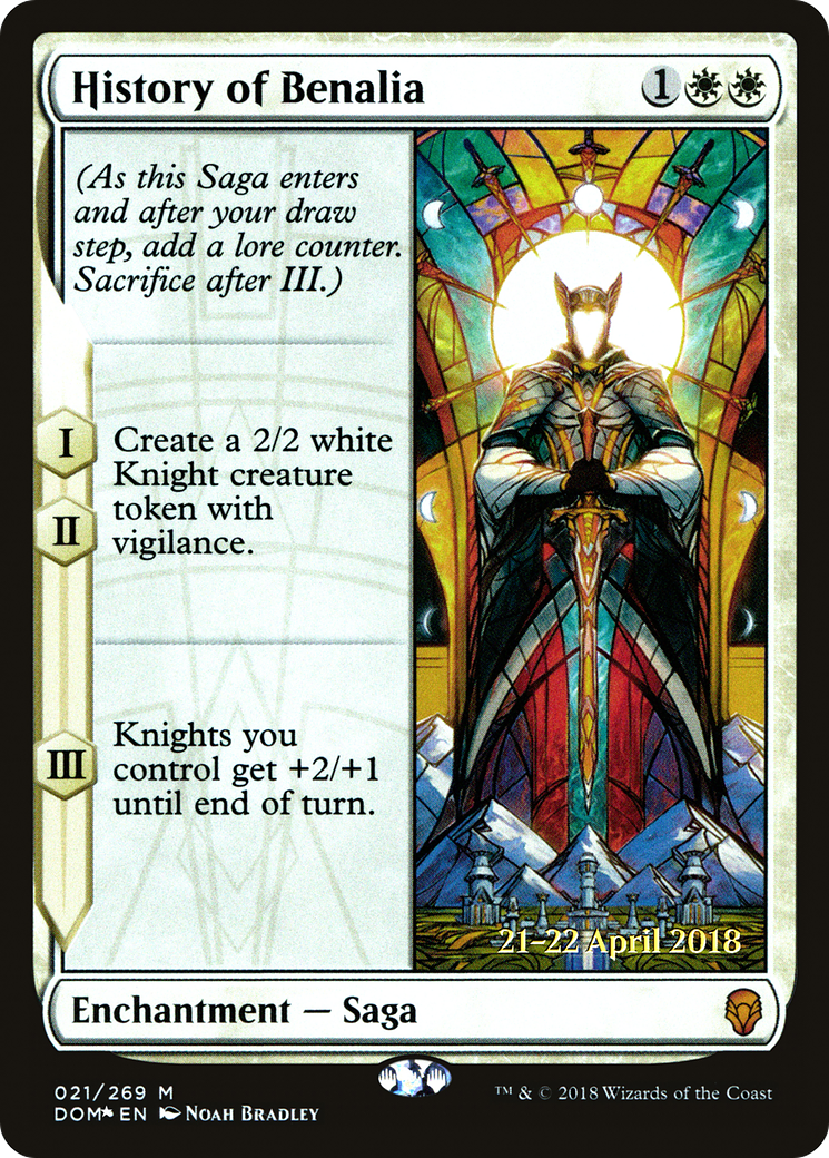 History of Benalia (PRE-021) [Dominaria Promos] Foil MTG Single Wizards of the Coast