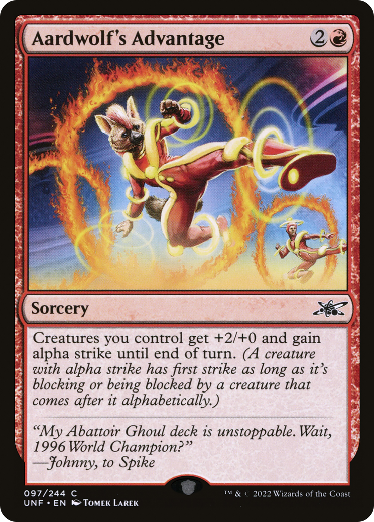 Aardwolf's Advantage (UNF-097) [Unfinity] Foil MTG Single Wizards of the Coast