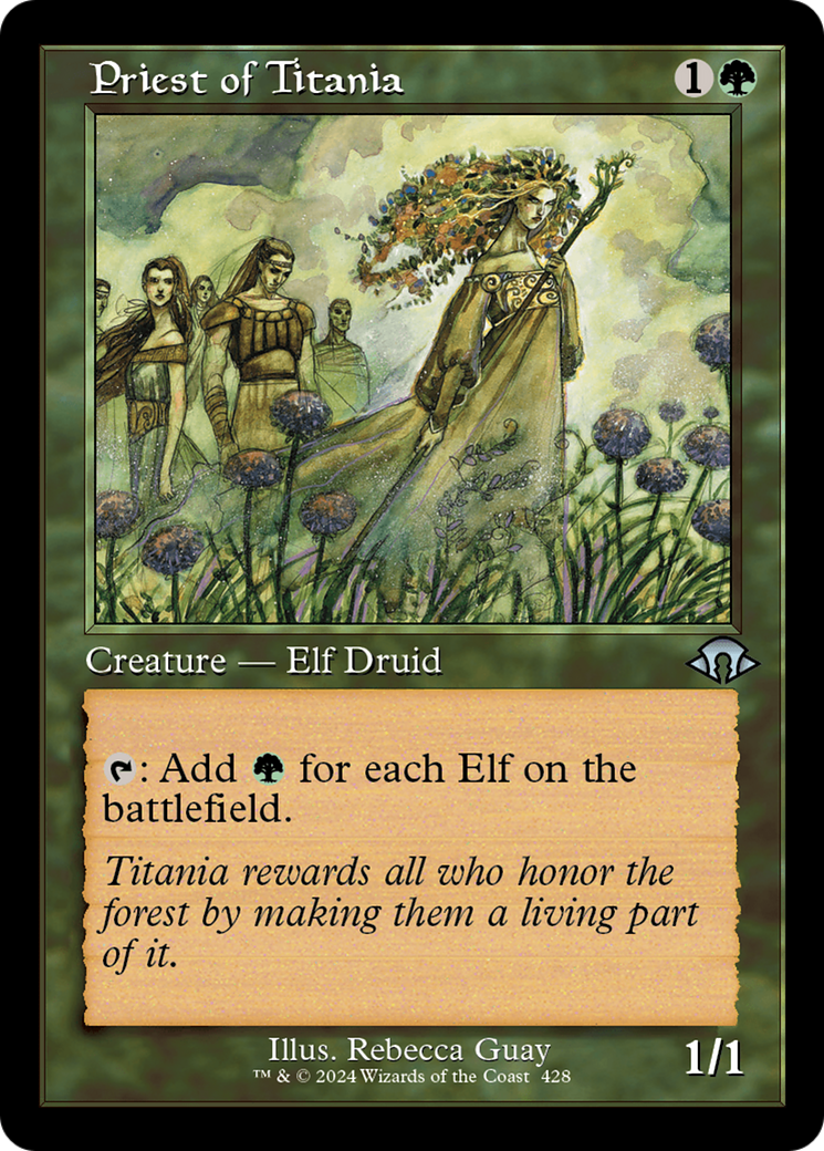 Priest of Titania (MH3-428) [Modern Horizons 3] Foil MTG Single Modern Horizons 3