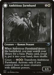 Ambitious Farmhand // Seasoned Cathar (DBL-002) [Innistrad: Double Feature] Foil MTG Single Wizards of the Coast