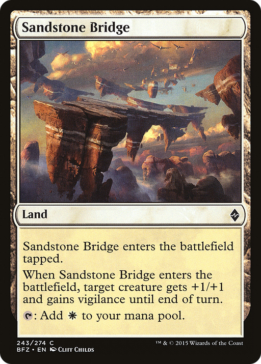 Sandstone Bridge (BFZ-243) [Battle for Zendikar] MTG Single Wizards of the Coast