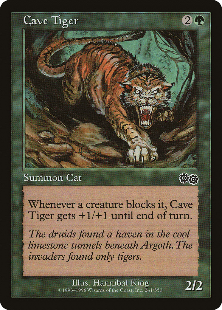 Cave Tiger (USG-241) [Urza's Saga] MTG Single Wizards of the Coast