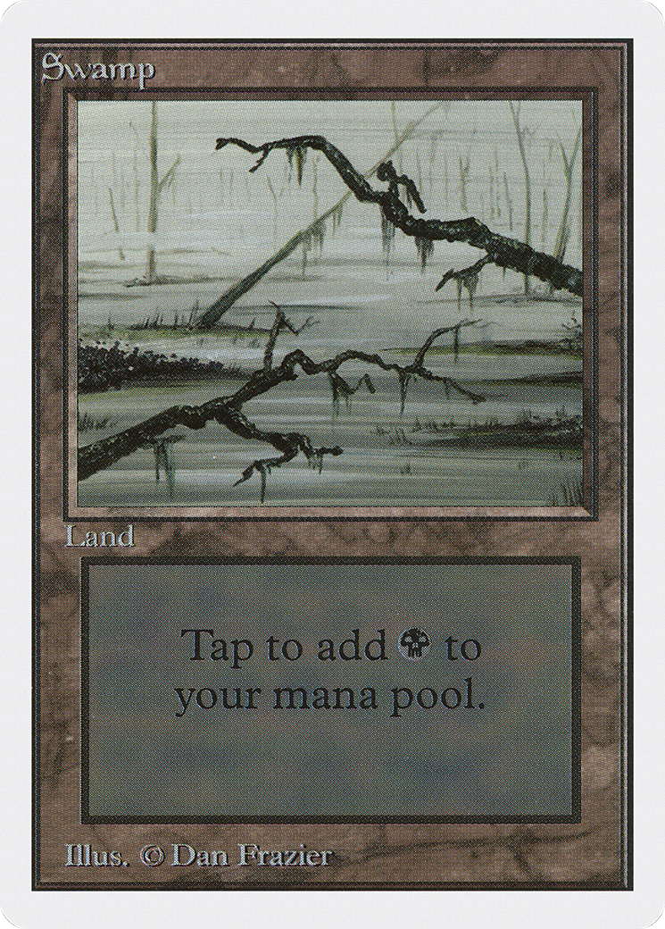 Swamp (2ED-296) [Oldschool] Unlimited Edition MTG Single Wizards of the Coast