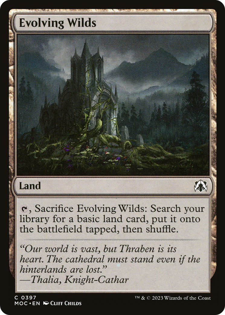 Evolving Wilds (MOC-397) [March of the Machine Commander] MTG Single Wizards of the Coast
