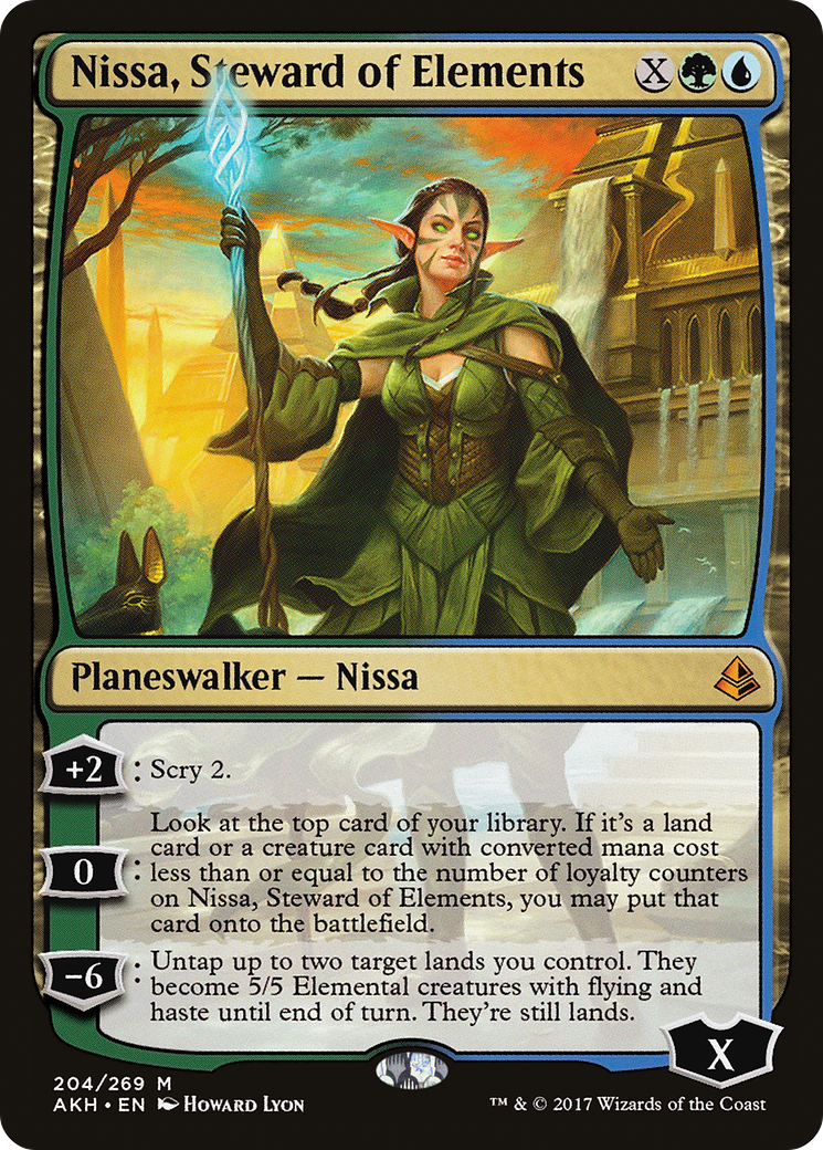 Nissa, Steward of Elements (AKH-204) [Amonkhet] MTG Single Wizards of the Coast